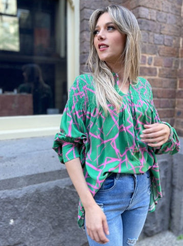 Louise oversized blouse top
